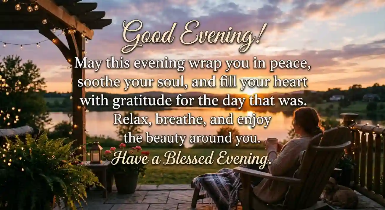 good evening images with quotes